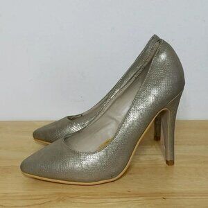 V1969 Metallic Almond Toe Heels Shoes